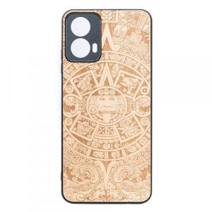 Drewniane etui Bewood Kalendarz Aztecki Aniegre do Motorola Moto G34 5G