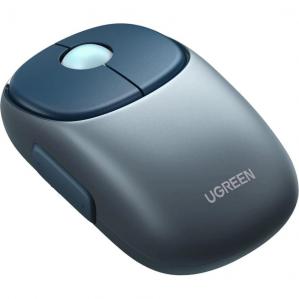 Bezprzewodowa mysz optyczna, Ugreen MU102 FUN+ Wireless Mouse, USB 2.4GHz, Bluetooth, niebiesko-szara