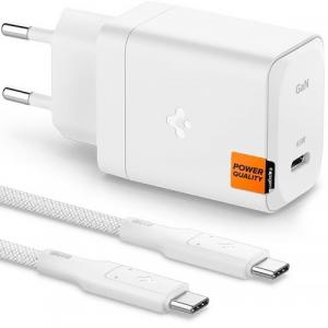 Ładowarka sieciowa Spigen ArcStation Pro GaN 651 1x USB-C PD, 65W, biała