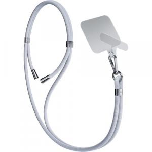 Smycz do telefonu 3mk EasyClip sznurek, szara ze srebrnymi dodatkami