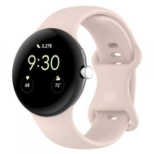 Silikonowy pasek Bizon Strap Watch Silicone 41mm do Google Pixel Watch 3/Watch 2/Watch 1, jasnoróżowy