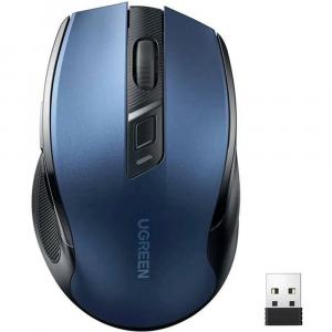 Myszka bezprzewodowa Ugreen MU006, Bluetooth 5.0, 2.4GHz USB-A, 4K DPI, niebieska