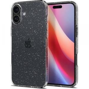 Etui Spigen Liquid Crystal Glitter do iPhone 16 Plus, przezroczyste z brokatem