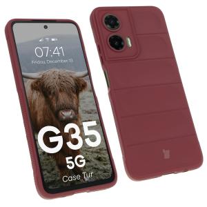 Pancerne etui Bizon Case Tur do Motorola Moto G35 5G, burgundowe