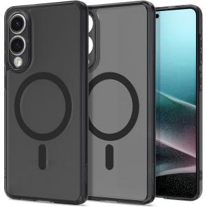 Etui Spigen Ultra Hybrid Mag do MagSafe do Galaxy S25 Edge, półprzezroczysto-czarne