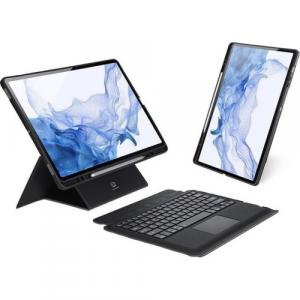 Etui z klawiaturą Bluetooth Dux Ducis (DK Series) do Galaxy Tab S8 Plus/ Tab S7 Plus/ Tab S7 FE, czarne