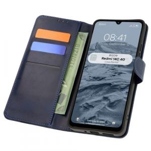 Etui z klapką Bizon Case Pocket do Xiaomi Redmi 14C 4G, granatowe