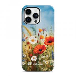 Etui ochronne do iPhone 14 Pro Max, Mobiwear Elite Pro, łąkowe kwiaty