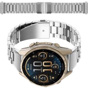 Pasek ze stali nierdzewnej do smartwatcha, Bizon Strap Watch Aura, QuickFit 20 mm, srebrny