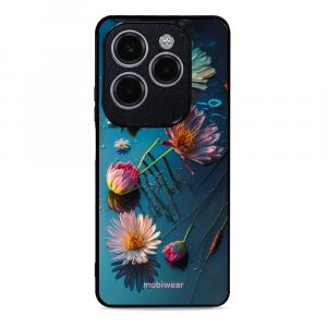 Etui ochronne do Infinix Hot 40 Pro, Mobiwear Glossy Case, niebiesko-kwieciste