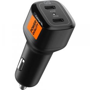Ładowarka samochodowa Spigen PA ArcStation PC2200 45W+30W 2x USB-C, czarna