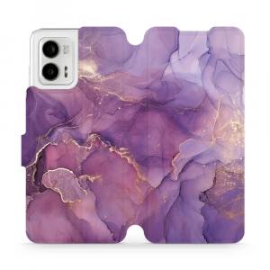 Etui z klapką do Motorola Moto G73 5G, Mobiwear Book, fioletowe