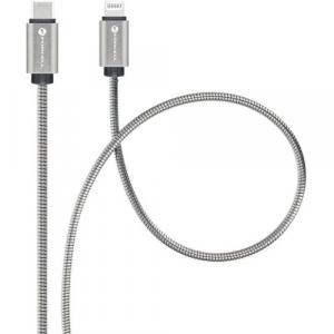 Kabel Forcell C238 USB-C do Lightning, 27W, PD, QC3.0, 1 m, srebrny