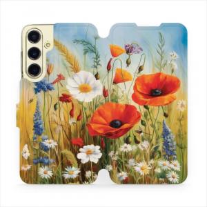 Etui z klapką do Galaxy S24 FE, Mobiwear Book, łąkowe kwiaty