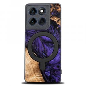 Drewniane etui do Motorola Edge 60 Pro, Bewood Unique Violet do MagSafe