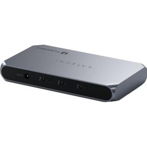 Hub USB-C, Satechi Thunderbolt 4 Slim Hub Pro, DC 20V / USB 3.2 Gen 2 / 3x Thunderbolt 4, szary