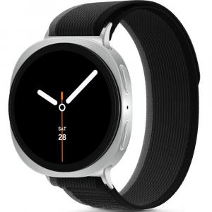 Pasek Tech-Protect Nylon Stripe do Galaxy Watch 8 40 mm / 44 mm / 8 Classic 46 mm, czarno-pomarańczowy