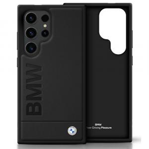 Etui BMW Leather Big Wordmark do Galaxy S25 Ultra, czarne