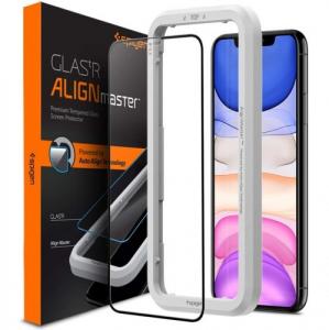 Szkło do etui Spigen Glas.tR Slim FC AM iPhone 11, XR, czarne