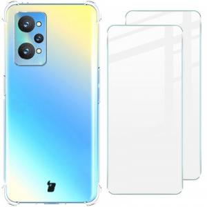 Etui + 2x szkło Bizon Case Clear Pack do Realme GT2 / GT Neo 2 / GT Neo 3T, przezroczyste