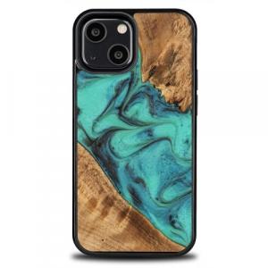 Drewniane etui Bewood iPhone 13 Mini, Turquoise MagSafe