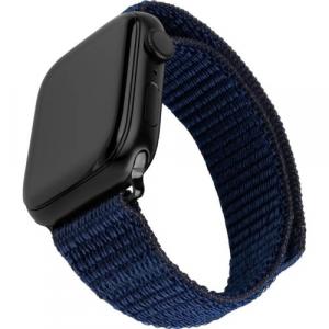 Nylonowy pasek Fixed Nylon Sporty Strap do Apple Watch 49/46/45/44 mm, granatowy