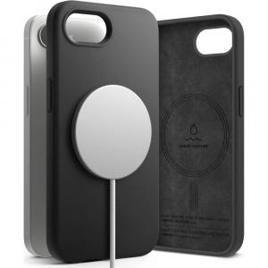 Etui Ringke Silicone Magnetic do MagSafe do iPhone 16e, czarne
