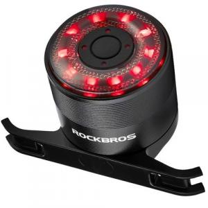 Lampka rowerowa tylna Rockbros Q1 Samurai pod siodełko, 7 kolorów LED, czarna