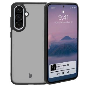 Etui Bizon Case Angelo do Galaxy A56 5G, przydymione z czarną ramką