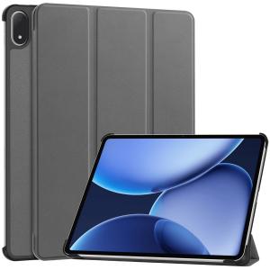 Etui z klapką Bizon Case Tab Croc do OnePlus Pad 3 / 2 Pro / OPPO Pad 4 / 4 Pro, szare