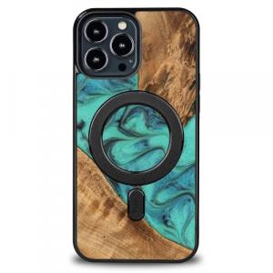 Drewniane etui Bewood do iPhone 13 Pro Max, Turquoise