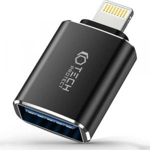 Tech-Protect UltraBoost OTG adapter, przejściówka Lightning na USB-A, czarna
