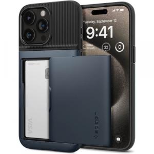 Etui Spigen Slim Armor CS do iPhone 15 Pro Max, granatowe