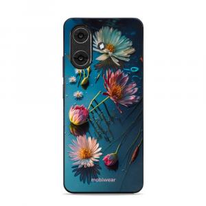 Etui ochronne do Realme Note 60, Mobiwear Glossy Case, niebiesko-kwieciste