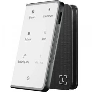 Portfel sprzętowy do kryptowalut i NFT Ledger Stax + etui, szary