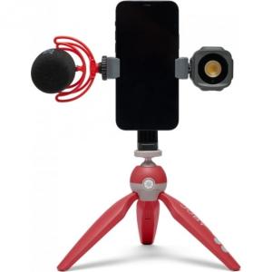 Statyw Joby HandyPod 2 z głowicą kulową, uchwytem GripTight 360 do smartfona i adapterem do GoPro, czerwony