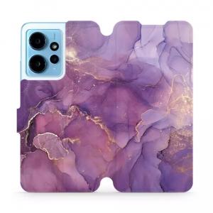 Etui z klapką do Xiaomi Redmi Note 12 4G, Mobiwear Book, fioletowe