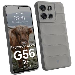 Pancerne etui Bizon Case Tur do Motorola Moto G56 5G, jasnoszare