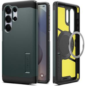Etui Spigen Tough Armor Mag do MagSafe do Galaxy S25 Ultra, zielone