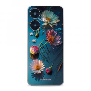 Etui ochronne do Realme C55, Mobiwear Glossy Case, niebiesko-kwieciste