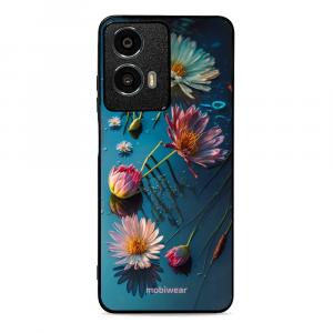 Etui ochronne do Motorola Moto G24 Power, Mobiwear Glossy Case, niebiesko-kwieciste