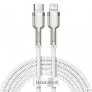 Kabel Baseus Cafule Metal USB-C do Lightning 20W 2m, biały