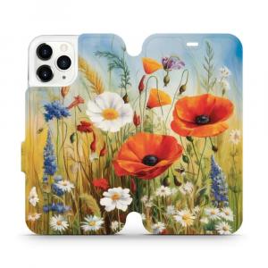 Etui z klapką do iPhone 11 Pro, Mobiwear Book, łąkowe kwiaty