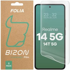 Folia hydrożelowa na ekran Bizon Glass Hydrogel Front do Realme 14 5G / 14T 5G, 2 sztuki