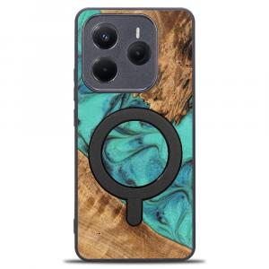 Drewniane etui do Xiaomi Redmi Note 14 5G, Bewood Unique Turquoise do MagSafe
