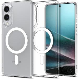 Etui Spigen Ultra Hybrid Mag do MagSafe do Galaxy S25 Edge, przezroczysto-białe