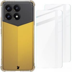 Etui + 2x szkło hartowane Bizon Case Clear Pack do Xiaomi Poco F6 Pro