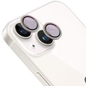 Szkło hartowane na aparat Bizon Glass Snap Lens do iPhone 14/14 Plus, 1 zestaw, srebrna ramka