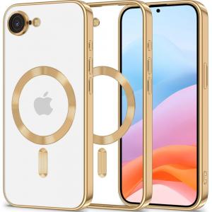 Etui z osłoną aparatu Tech-Protect MagFlex do iPhone 16e do MagSafe, przezroczysto-złote