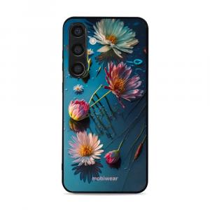 Etui ochronne do Galaxy S24 Plus, Mobiwear Glossy Case, niebiesko-kwieciste